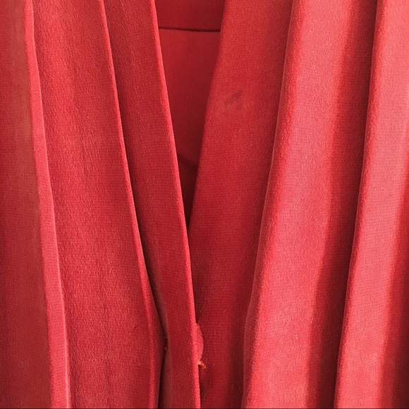 EVER - red asymmetric silk shirt dress - P - Picture 9 of 12